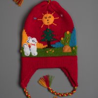  Автентични перуански детски шапки Chullo от 2 до 8 години, различни цветове, снимка 8 - Шапки, шалове и ръкавици - 40190579