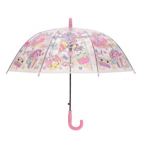 Детски чадър, Еднорози и кексчета, прозрачен, 65см, снимка 1 - Чадъри - 43844646