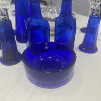 Бутилка за ракия синьо стъкло , снимка 4 - Антикварни и старинни предмети - 44877607