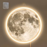 Нова Неонова Луна LED - Стилен Декор за Стена, Идеален Подарък, снимка 1 - Други - 43686859