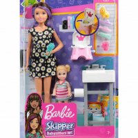 Барби Скипър кукли детегледачка комплект за баня и тоалетна кукла Barbie Skipper, снимка 11 - Кукли - 29068696