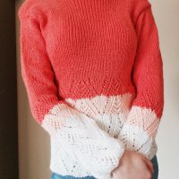Ръчно плетена блуза в три цвята, снимка 1 - Блузи с дълъг ръкав и пуловери - 22696937