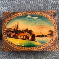 Българска дървена красива рисувана етно кутия-3, снимка 1 - Други ценни предмети - 43996390