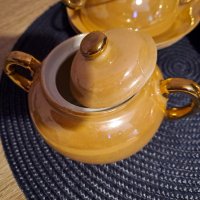 Оригинален сервиз за кафе/чай от костен порцелан, снимка 3 - Сервизи - 39892369