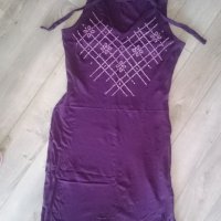 лилаво-вишнева рокля, снимка 2 - Рокли - 26843615