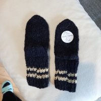 Ръчно плетени детски чорапи от вълна, ходило 14 см., снимка 1 - Чорапи - 39890462