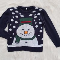 Детски Коледен пуловер 3-4 години, снимка 4 - Детски пуловери и жилетки - 38968579