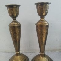 два барокови свещника-комплект, снимка 1 - Антикварни и старинни предмети - 37837943