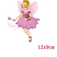 Момичеце розова фея с мече  щампа термо апликация картинка за дреха блуза чанта, снимка 1 - Други - 28722131