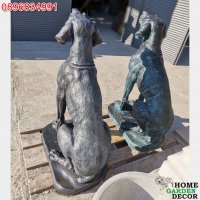 Градинска статуя куче от бетон Немски дог в реален размер – бронз с окислен ефект, снимка 5 - Градински мебели, декорация  - 39026912