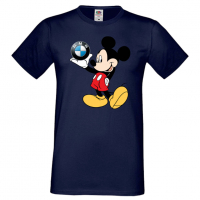 Мъжка тениска Mickey Mouse BMW Подарък,Изненада,Рожден ден, снимка 5 - Тениски - 36576741