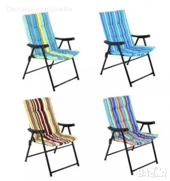 Голям сгъваем къмпинг стол с възглавница – комфорт навсякъде с теб NS3938, снимка 1