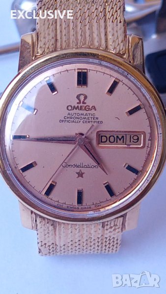 Златен швейцарски часовник OMEGA Constellation 18к, снимка 1