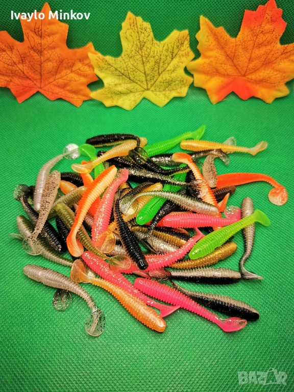 6см. 1.3г 50бр. Силиконова примамка рибка, снимка 1