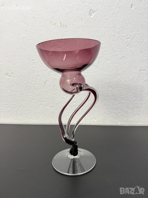 Дизайнерски стъклен свещник / фигура / чаша. №7841, снимка 1