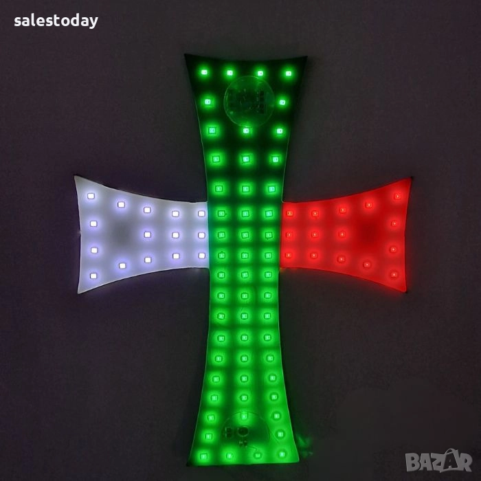 Светеща декорация за автомобил, бус, камион, тир, 12V-24V,LED диоден кръст, Bulgaria, снимка 1
