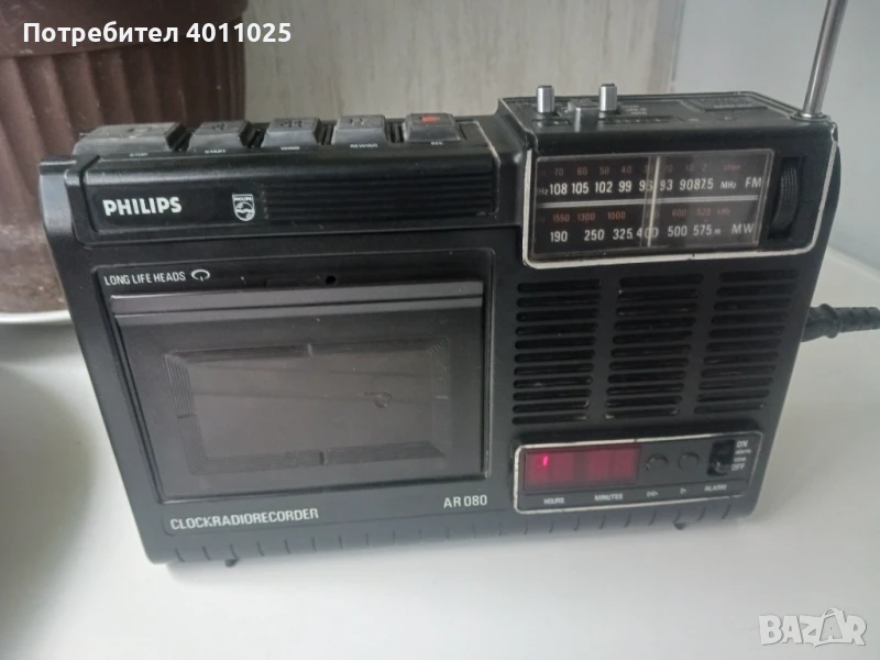 Много рядък Philips 22 ar 080 clockradiorecorder 1978, снимка 1