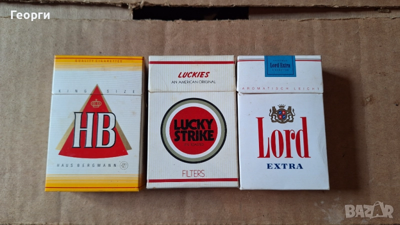 Празни цигарени кутии от 80те, снимка 1