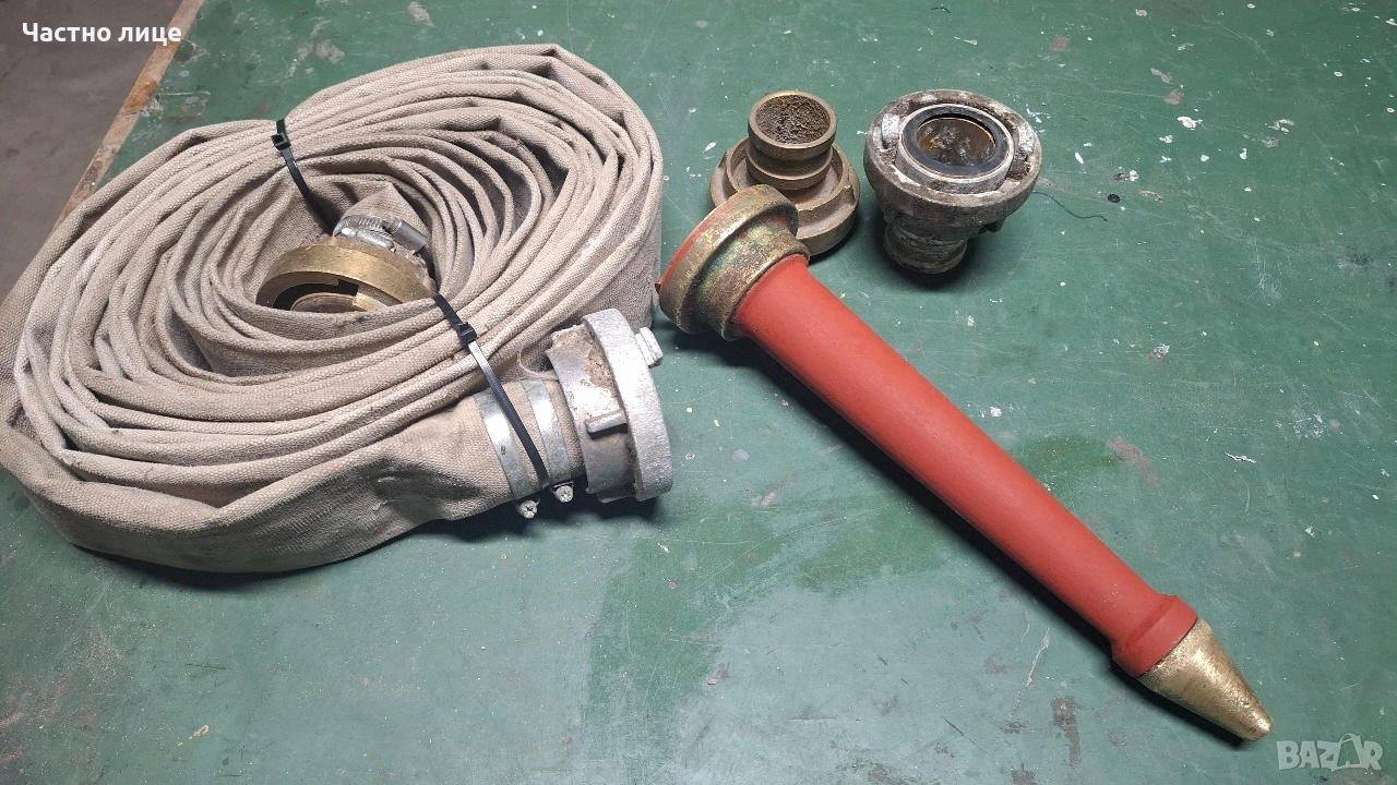 Комплект пожарен маркуч със струйник , снимка 1