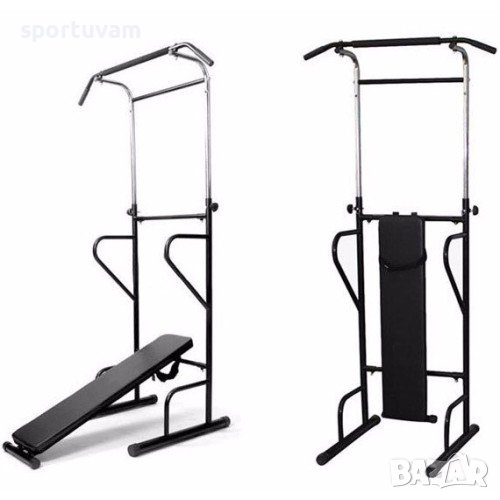 Mногофункционален уред, Комбинирана лежанка и стойка с лост (310502), снимка 1