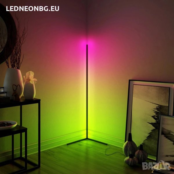 LED RGB Подова Лампа за Ъгъл 24W, 142 см, снимка 1