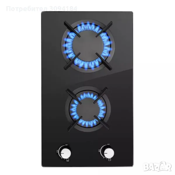 Стъклокерамичен  двоен газов котлон НОВ, снимка 1