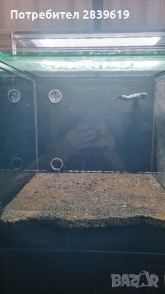 Аквариум с размери 40х40х40 с вграден съмп(филтрираща сустема), снимка 1