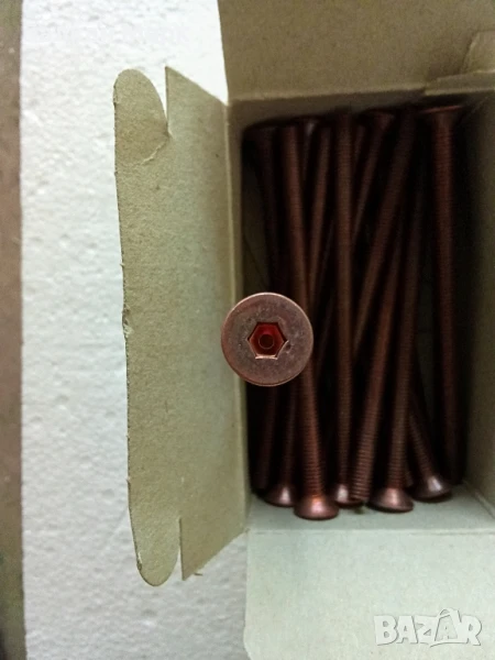 Мебелни свързващи болтове М6х100 – Бронзирани, 20 бр. в опаковка , снимка 1