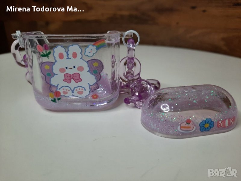 Cute кейс за airpods с движещ се боркат, снимка 1
