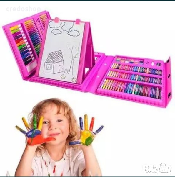 Перфектния пордарък за деца комплект за рисуване и оцветяване 208 части, снимка 1
