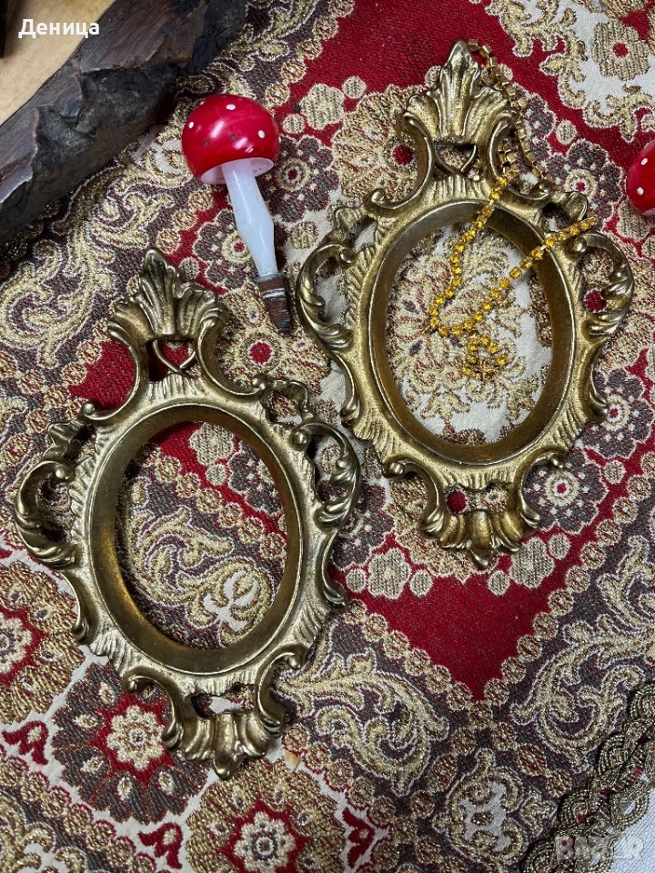Метални рамки за снимки⚜️ Размер-16.5/11 см и размер на вътрешна част за снимка-7.5.5 см Рамките са , снимка 1
