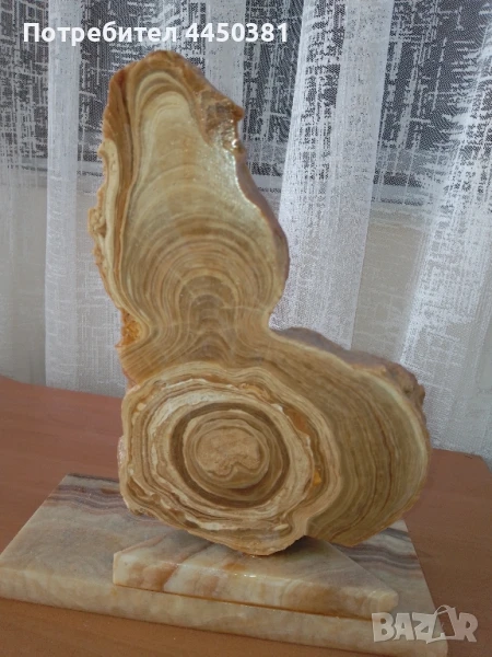 Старинна Декоративна скулптура от естествен камък – ОНИКС, снимка 1