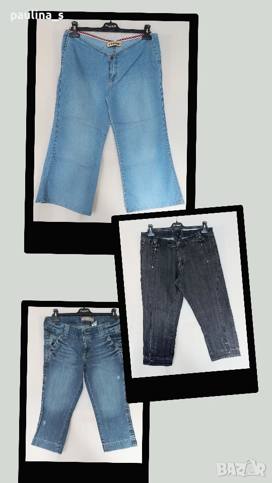 Три различни броя / Маркови дънкови бермуди "" Marc Lauge" Italy, "Clarion" и "Old navy" by Gap , снимка 1