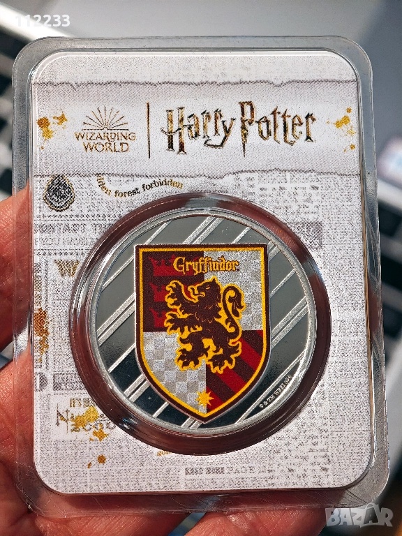 Сребърна монета една унция Грифиндор, снимка 1