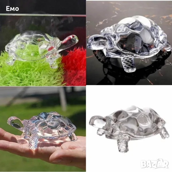 Стъклена фигурка - Костенурка, снимка 1