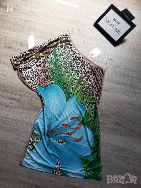 Нова колекция туника с един ефирен ръкав с камъни на намаление, снимка 1