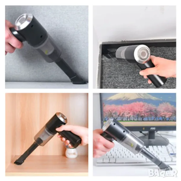 ПРОМОЦИЯ - Компактна безжична прахосмукачка за дома и автомобила 2000mAh, снимка 1