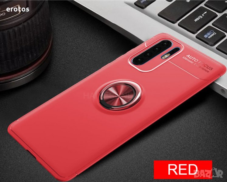 Силиконов кейс с магнит и ринг за Huawei P20/P20 Pro/P20 Lite/P30/ Luxury Silicone Shockproof, снимка 1
