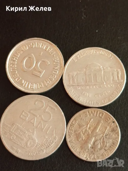 Четири монети от цял свят АМЕРИКА, ГДР, РУМЪНИЯ за КОЛЕКЦИЯ 32376, снимка 1