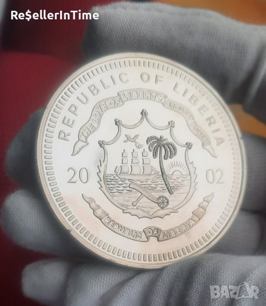 Възпоменателна монета Liberia 10 Dollars Vatican E U R O Coins 2002, снимка 1