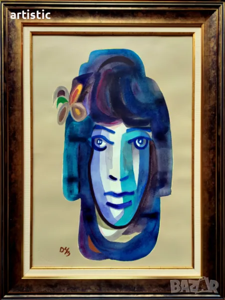 Дечко Узунов, живописен портрет из цикъл "Българка", снимка 1