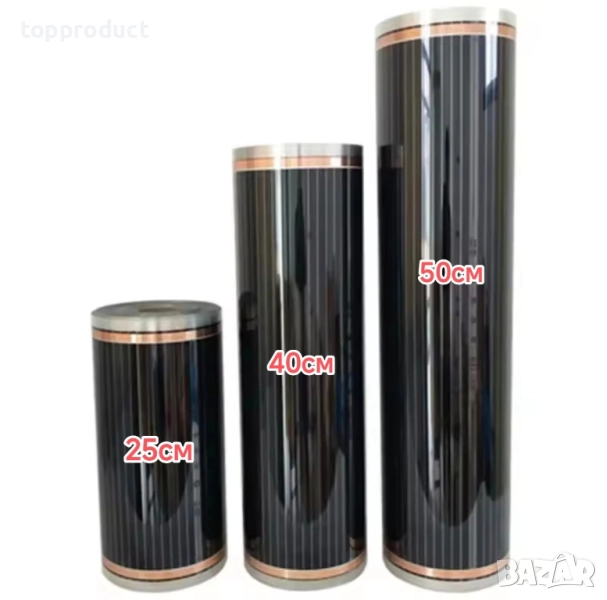 Инфрачервено отоплително фолио на 220V, отоплително килимче , снимка 1