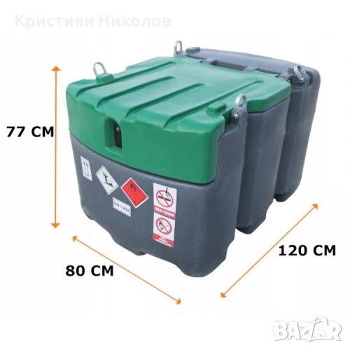 Мобилен резервоар за гориво с колонка и разходомер JFC - 425L, снимка 1