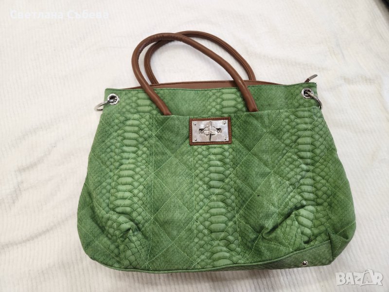 Зелена голяма чанта , снимка 1