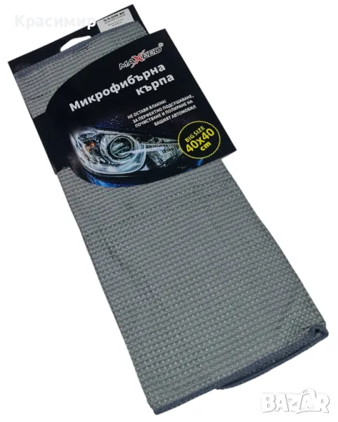 Микрофибърна кърпа за стъкло - 40x40cm, снимка 1