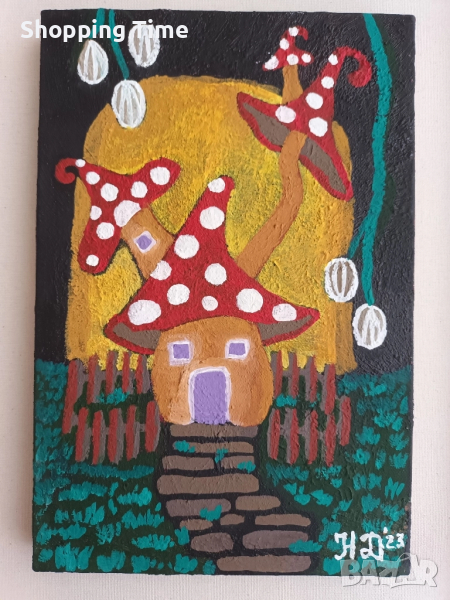 НОВА картина, рисувана с акрил, 20×30см, Спиди/лично предаване, снимка 1