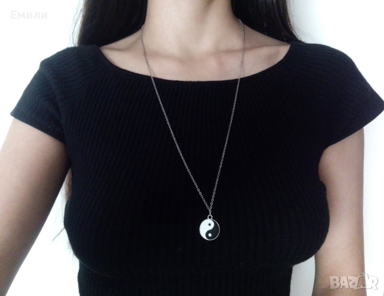 Дълго колие Ин и Ян, снимка 1