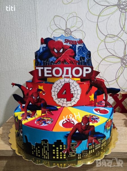 Картонена торта Спайдърмен , снимка 1