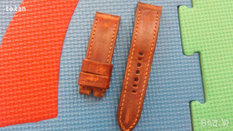 Ръчно направена 26мм каишка за Панерай от конска кожа, снимка 1