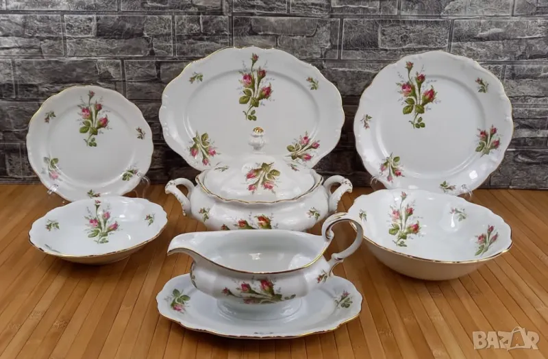 Сервиз за хранене с рози - Johann Haviland, снимка 1